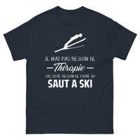 Thumbnail for T-shirt Saut à Ski Haute-Savoie marine - humour montagnard