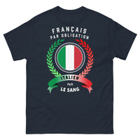 Thumbnail for T-shirt Français et Italien marine - Italien par le sang