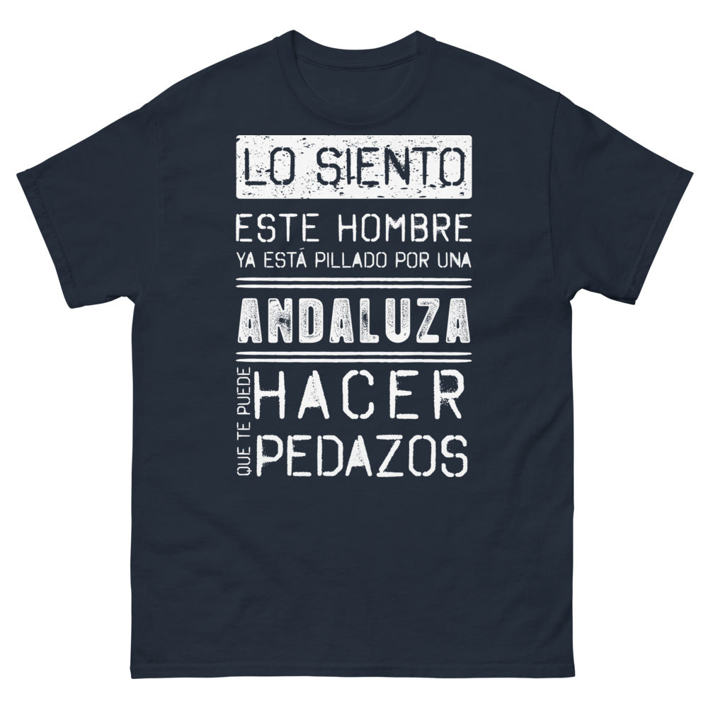 T-shirt Andalousie marine - Lo siento, este hombre ya está pillado por una andaluza