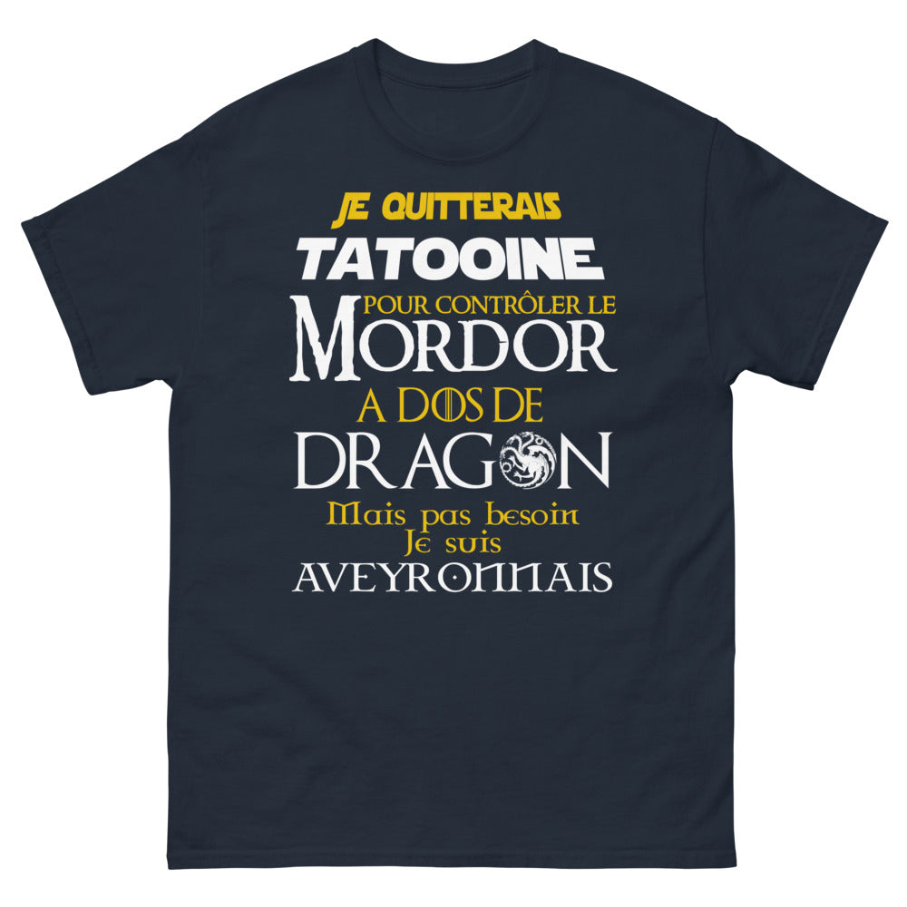 T-shirt Aveyronnais marine - Nostalgie héroïque