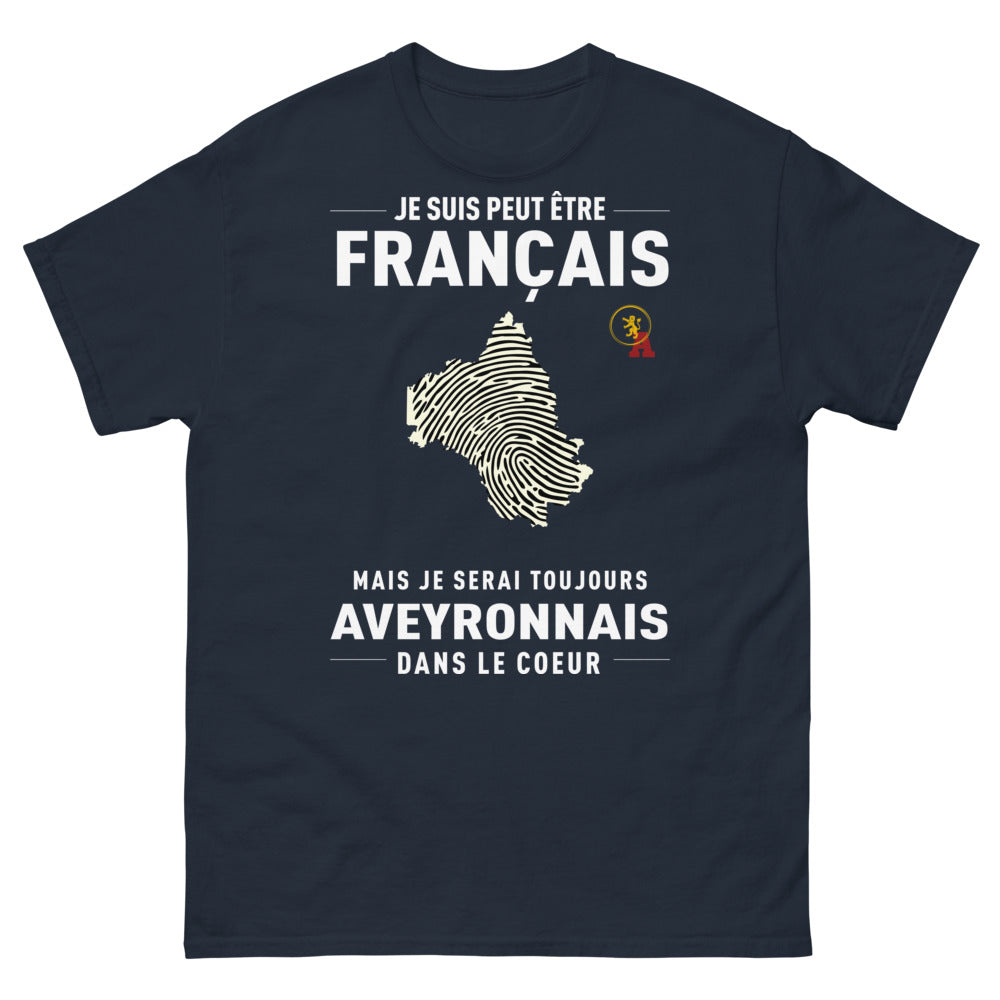 T-shirt Aveyron noir dos - Aveyronnais dans le cœur