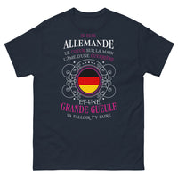 Thumbnail for T-shirt Allemande marine - cœur généreux et grande gueule