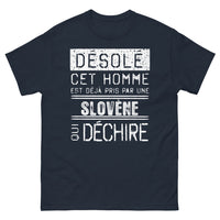 Thumbnail for T-shirt Slovène marine - Désolé, cet homme est pris par une Slovène d'exception