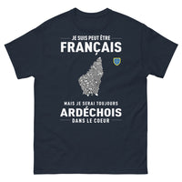 Thumbnail for T-shirt Ardèche bleu marine - ardéchois dans le cœur