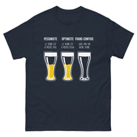 Thumbnail for T-shirt Franc-Comtois marine - Le verre est à moitié vide ou plein