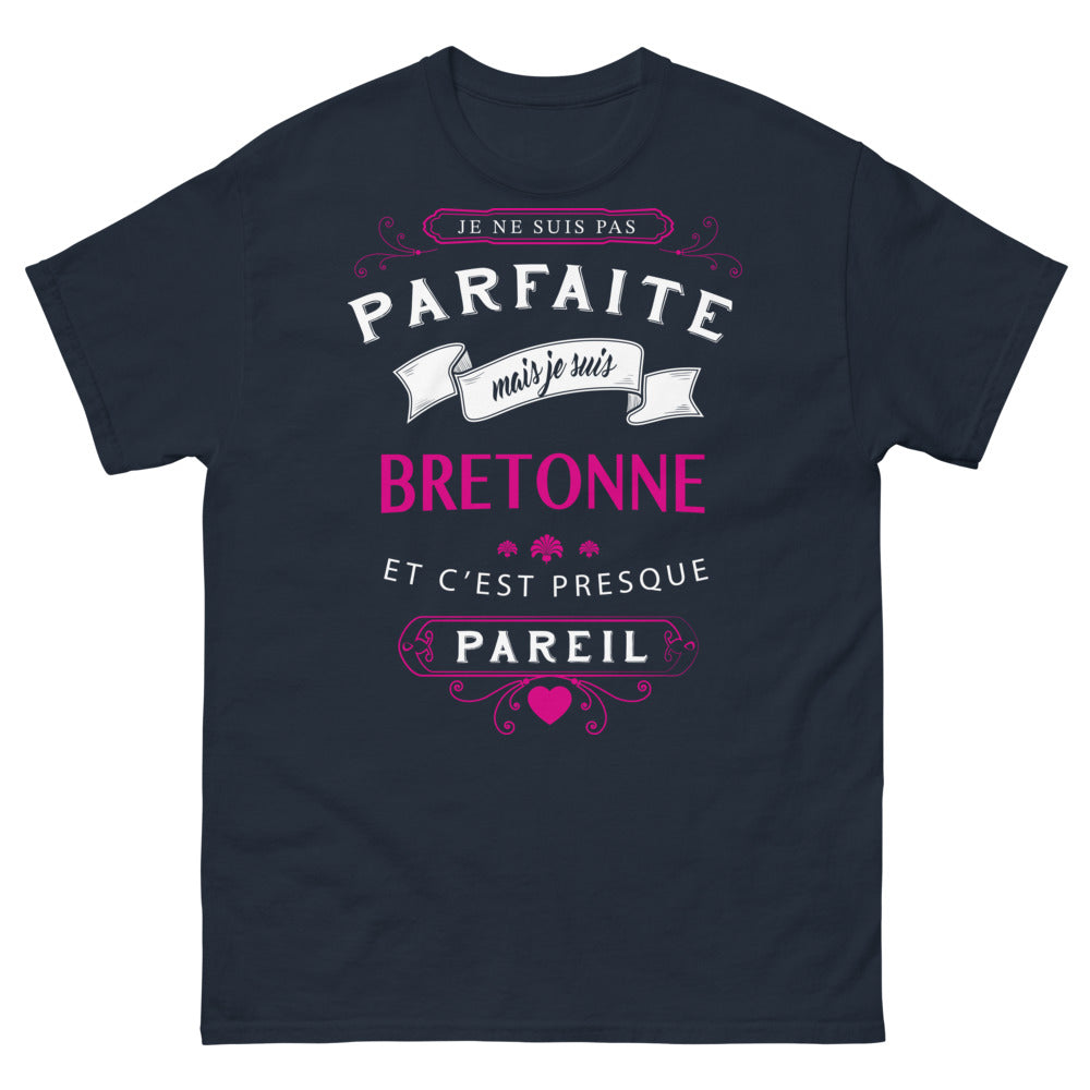 T-shirt Bretagne marine - Je ne suis pas parfaite mais je suis Bretonne