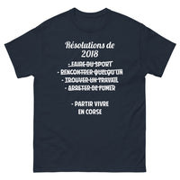 Thumbnail for T-shirt Résolutions 2018 Corse marine - nostalgie corse