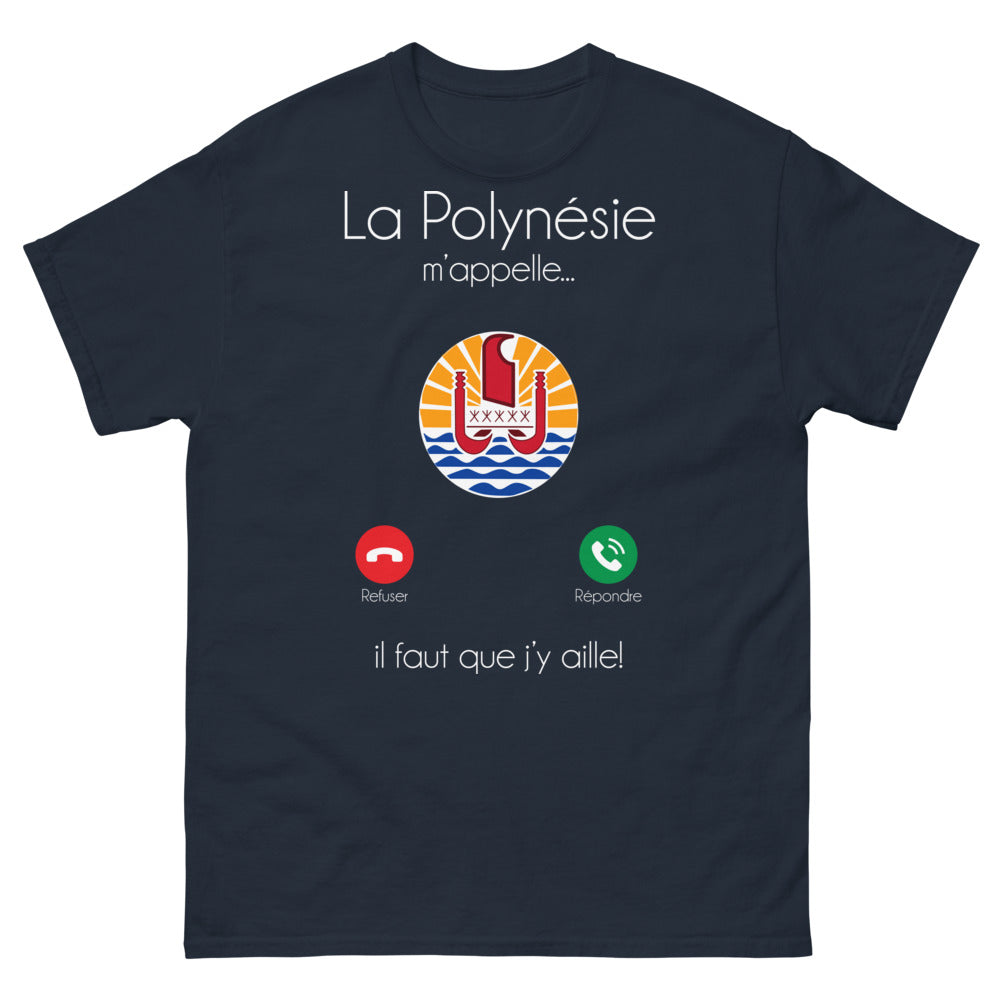 T-shirt Polynésie marine - iconique Tahiti
