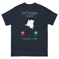 Thumbnail for T-shirt Congo marine - Le Congo m'appelle, j'y vais