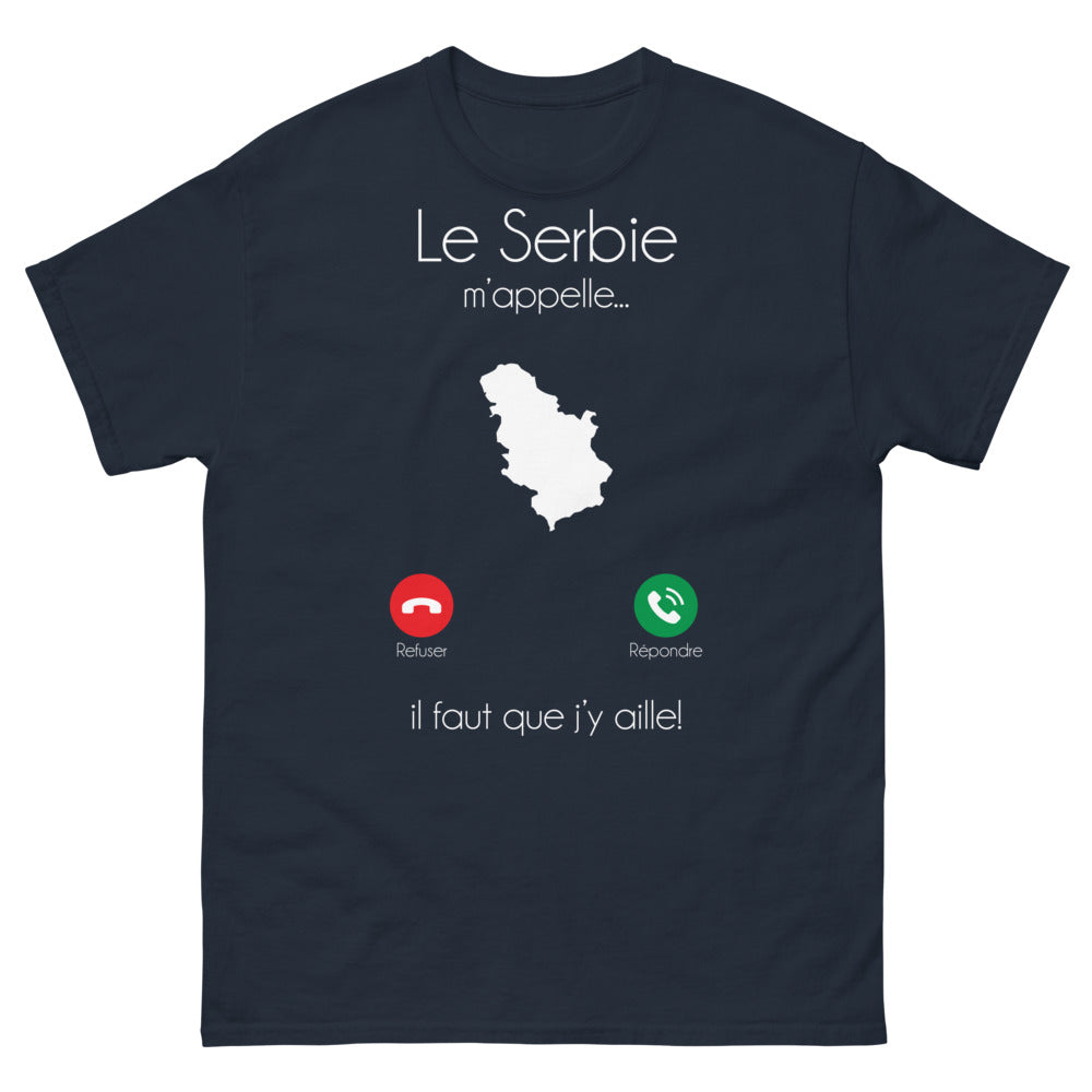T-shirt Serbie marine - l'appel des racines