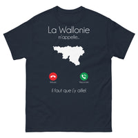 Thumbnail for T-shirt Wallonie marine - design sombre