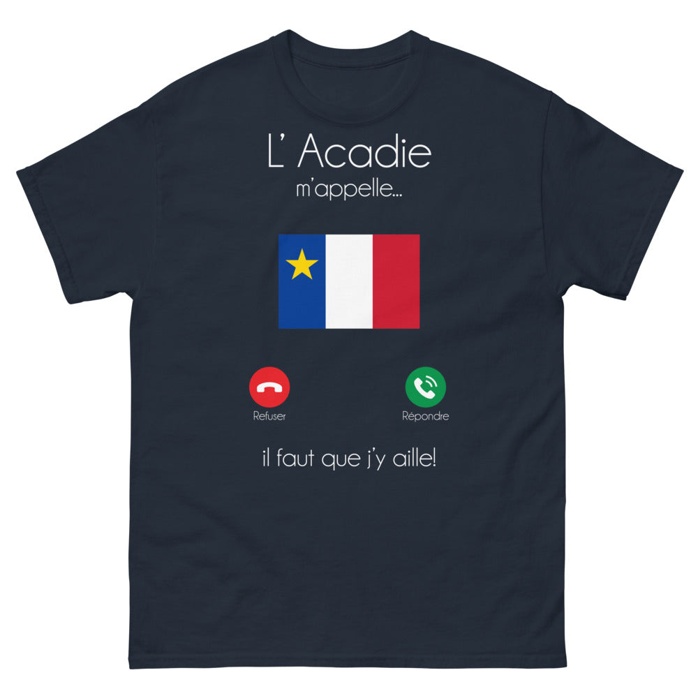 T-shirt Acadie marine - L'Acadie m'appelle