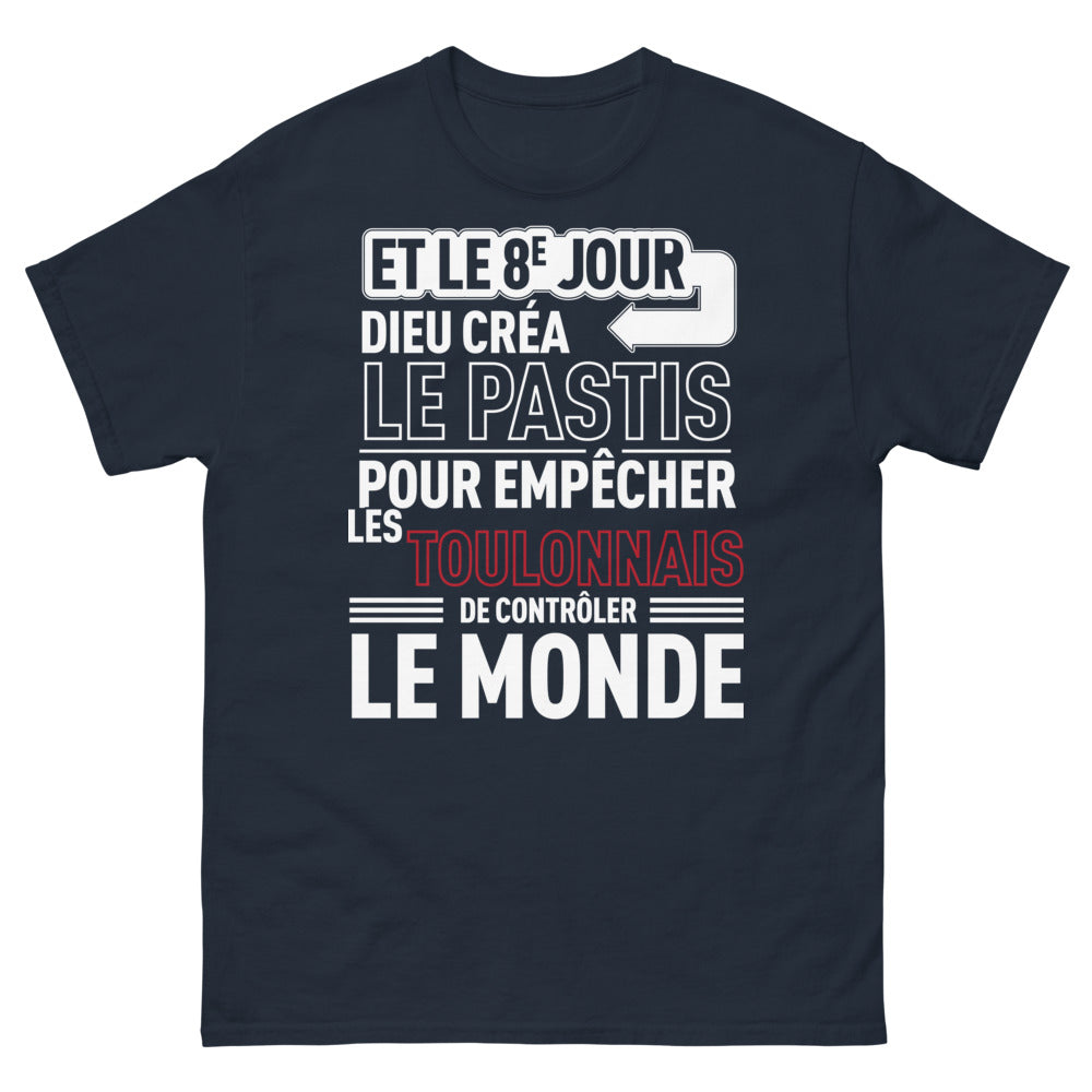 T-shirt Toulonnais marine - Et le 8e jour créa le pastis