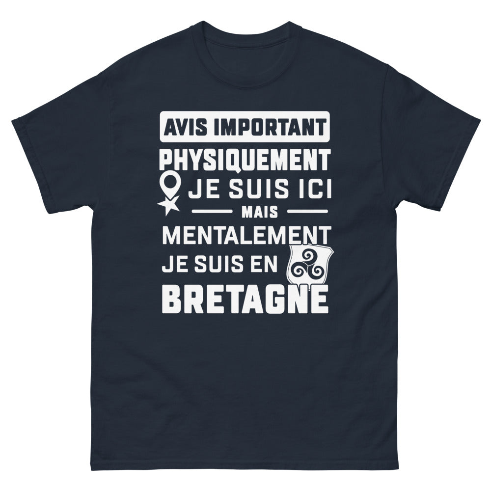 T-shirt Bretagne marine - physiquement en Bretagne