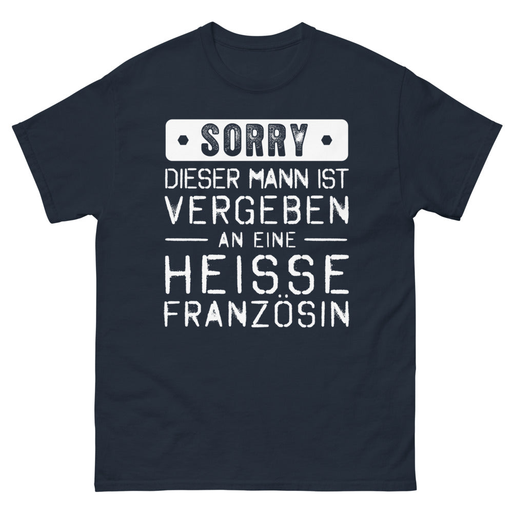 Marineblaues T-Shirt Frankreich - Witz über Herkunft