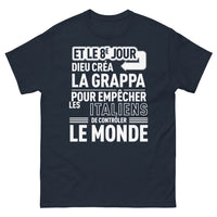 Thumbnail for T-shirt Italie marine - Et le 8e jour, Dieu créa la grappa