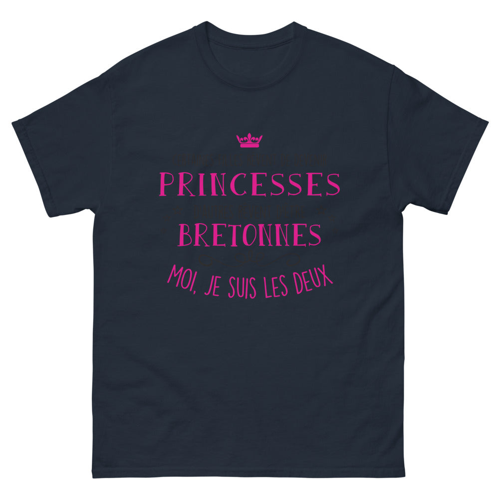 T-shirt Bretonne marine - double identité bretonne et princesse