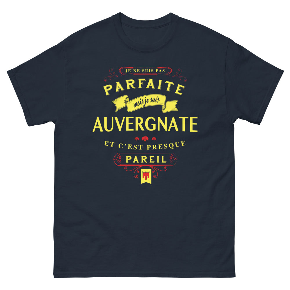 T-shirt Auvergne marine - Je ne suis pas parfaite, mais je suis Auvergnate