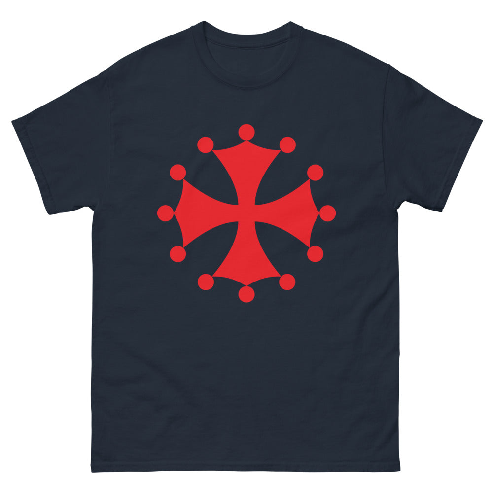 T-shirt Occitanie marine - croix occitane