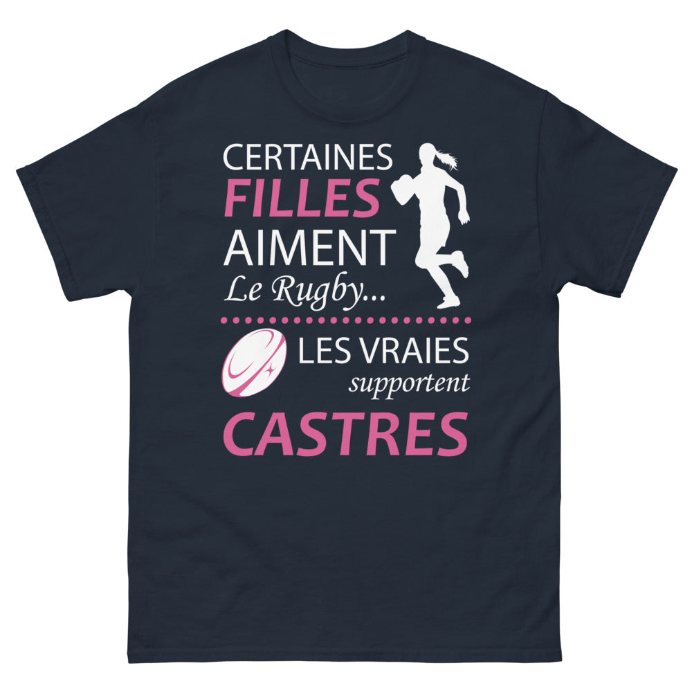 T-shirt Castres marine - Certaines filles aiment le rugby