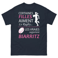 Thumbnail for T-shirt Biarritz marine - Les vraies supportent Biarritz