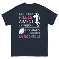 Thumbnail for T-shirt La Rochelle marine - Certaines filles aiment le rugby