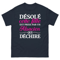 Thumbnail for T-shirt Alsace bleu marine - Déjà prise par un Alsacien qui déchire