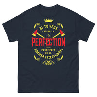 Thumbnail for T-shirt pompier marine - courage et humour