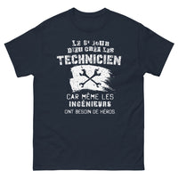 Thumbnail for T-shirt technicien héros marine - Le 8e jour crea les techniciens