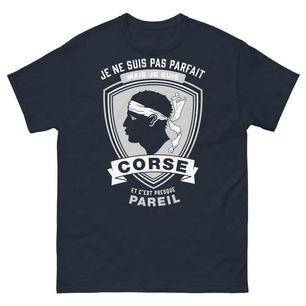 T-shirt Corse bleu marine - design sombre