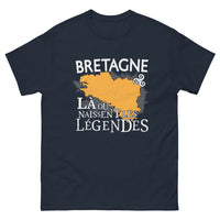 Thumbnail for T-shirt Bretagne bleu marine - Là où naissent les légendes