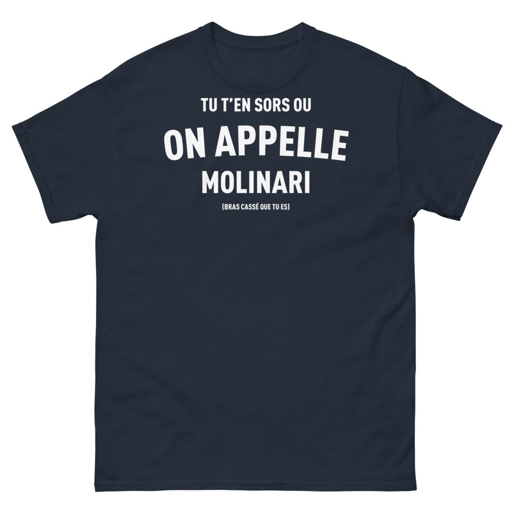 T-shirt Molinari marine - bras cassés