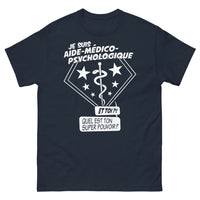 Thumbnail for T-shirt superhéros de l'aide médico-psychologique marine - je suis aide médico-psychologique