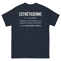Thumbnail for T-shirt Esthéticienne marine - Patience et Perfection