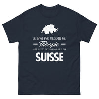Thumbnail for T-shirt Suisse marine - pas besoin de thérapie
