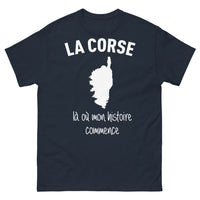 Thumbnail for T-shirt La Corse marine - La Corse : Là où Mon Histoire Commence