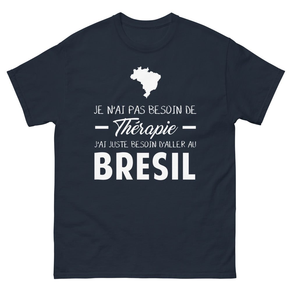 T-shirt Brésilien marine - aller au Brésil