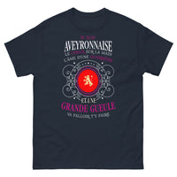 Thumbnail for T-shirt Aveyronnaise marine - cœur sur la main, âme de guerrière