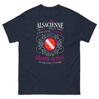 Thumbnail for T-shirt Alsacienne marine - cœur sur la main et grande gueule