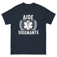 Thumbnail for T-shirt aide-soignante chic sombre marine - élégance au travail