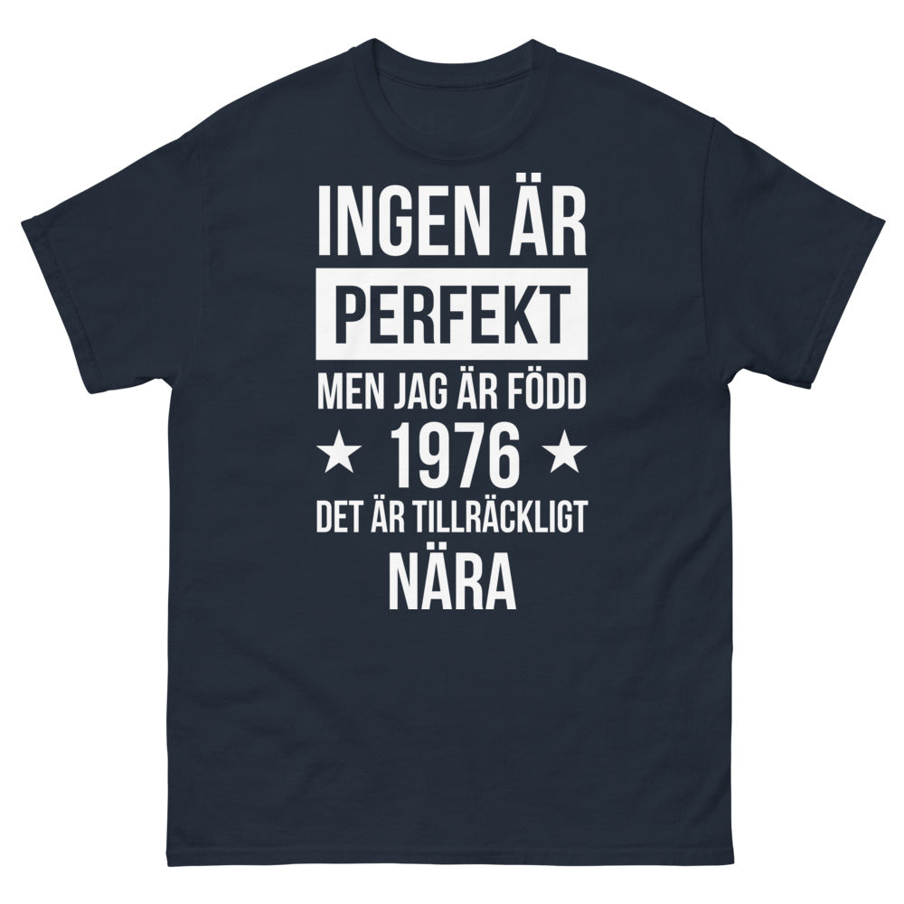T-shirt Suédois marine - jag är född 1976
