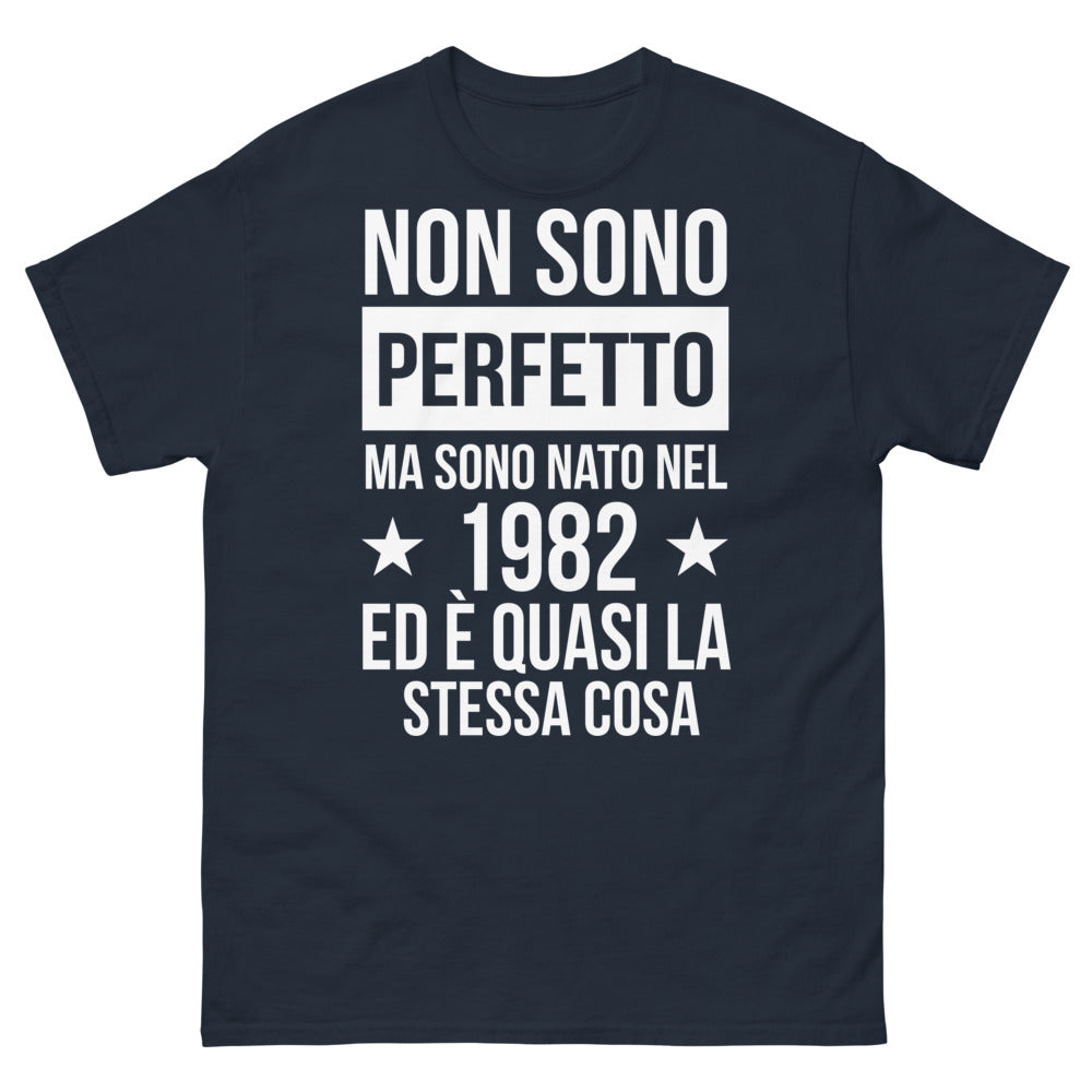 T-shirt Nascere nel 1982: Quasi Perfetto