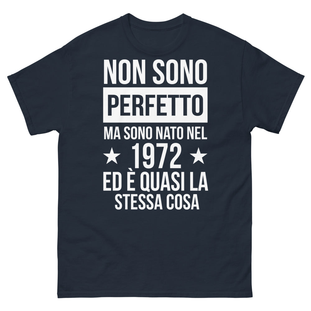 Maglietta Nostalgia 1972 blu navy - humour degli anni '70