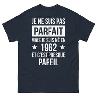 Thumbnail for T-shirt Né en 1962 marine - Je ne suis pas parfait