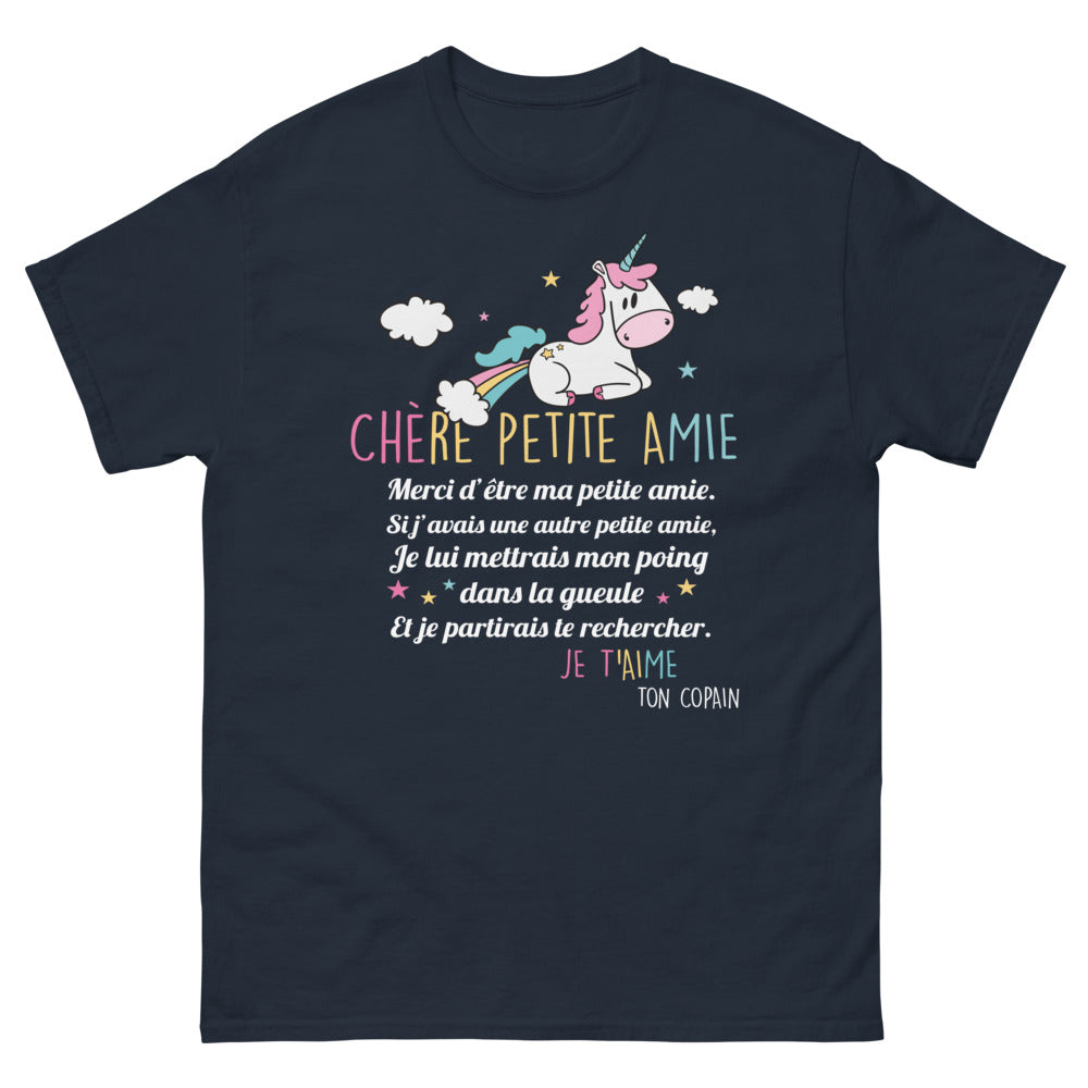 T-shirt Amoureux marine - humour romantique