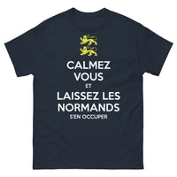 Thumbnail for T-shirt Normandie marine - Calmez-vous et laissez les Normands s'en occuper