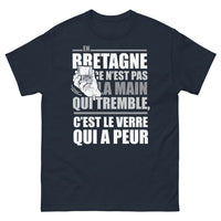 Thumbnail for T-shirt Bretagne bleu marine - le verre tremble avant ta main
