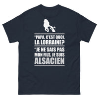 Thumbnail for T-shirt Alsacien marine - Papa c'est quoi la Lorraine ?