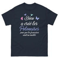 Thumbnail for T-shirt polonaises marine - slogan humour et fierté