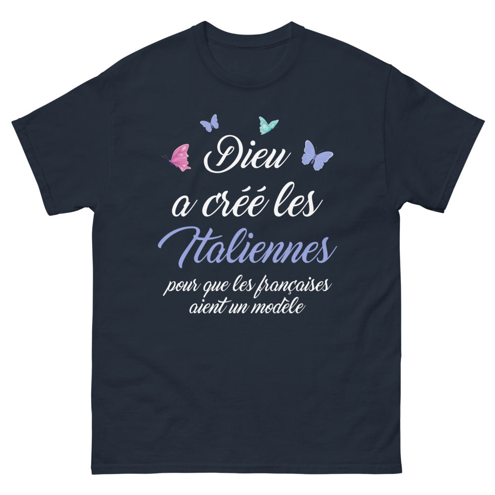 T-shirt italiennes marine - clin d'œil entre cultures